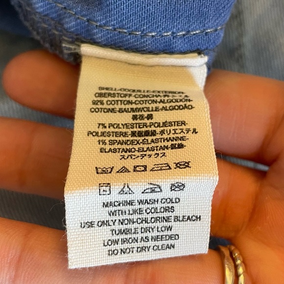 Free People Solid Blue Mountaineer Relaxed Fit Button Fly Distressed Denim Jeans - Picture 10 of 10